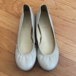 J Crew Natural Nude Ballet Skimmer Flats